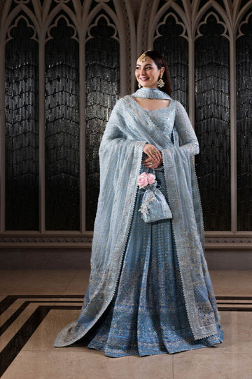 03 Piece Luxury Net Maxi - Ready To Wear