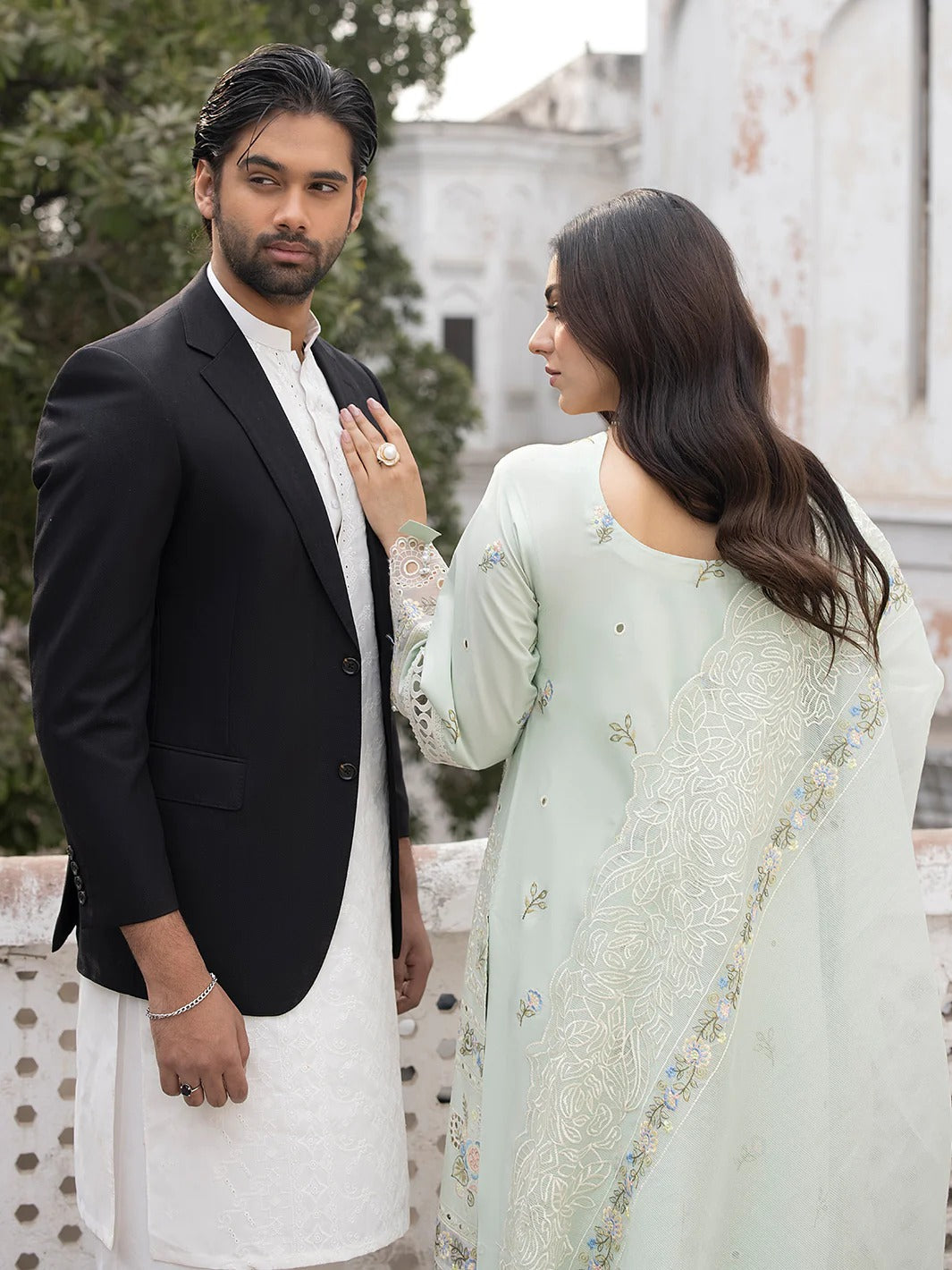 03-Piece  Embroidered Lawn Cotton Suit - Ready To Wear