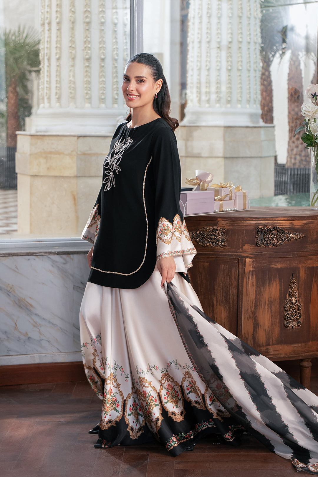 03-Piece Luxury Shamooz Silk Suir - Ready To Wear