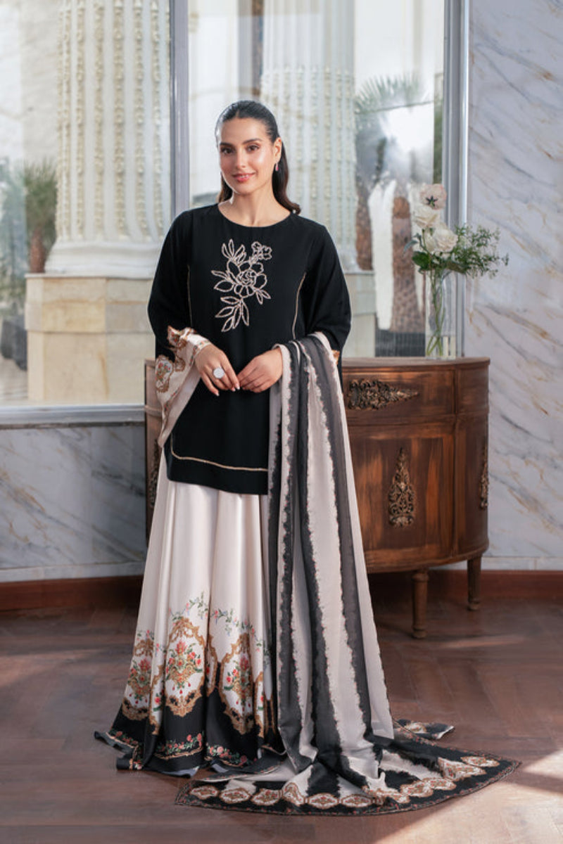 03-Piece Luxury Shamooz Silk Suir - Ready To Wear