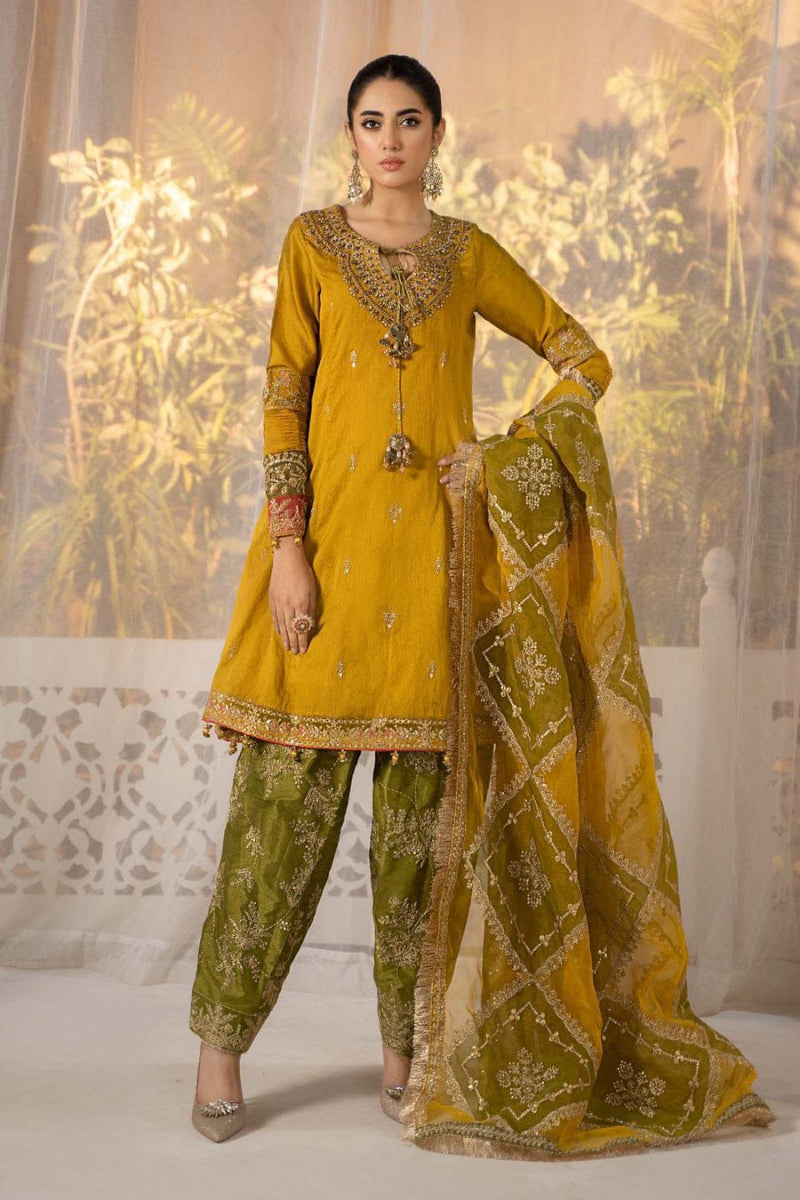Maria B – Organza Suit With Satin Silk Trouser