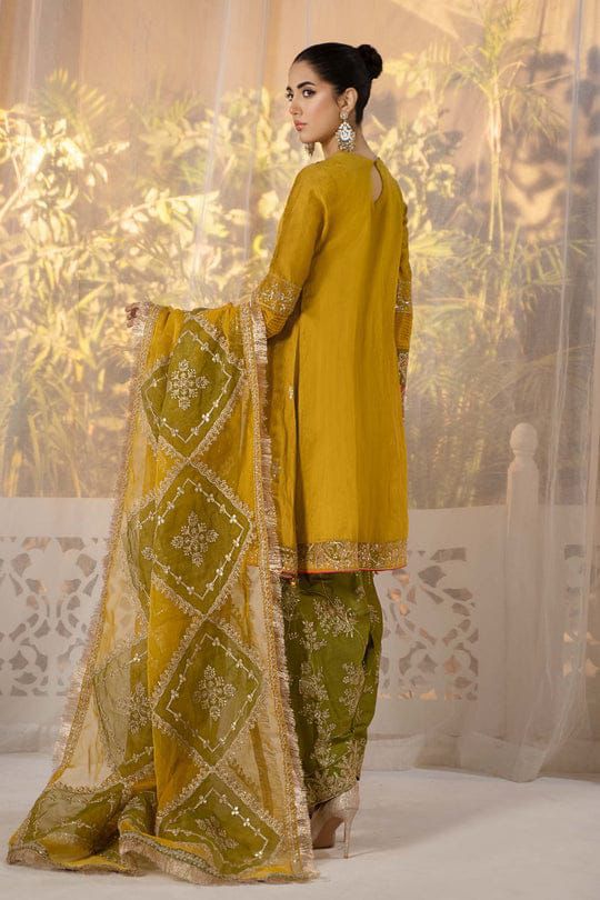 Maria B – Organza Suit With Satin Silk Trouser