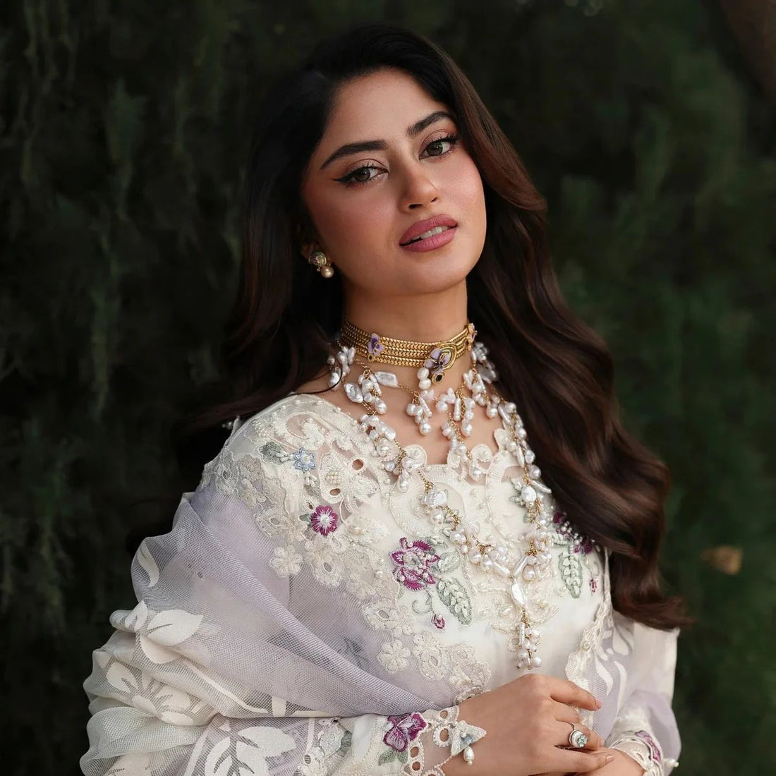03-piece Embroidered Lawn Suit With Net Dupatta | Ready to wear