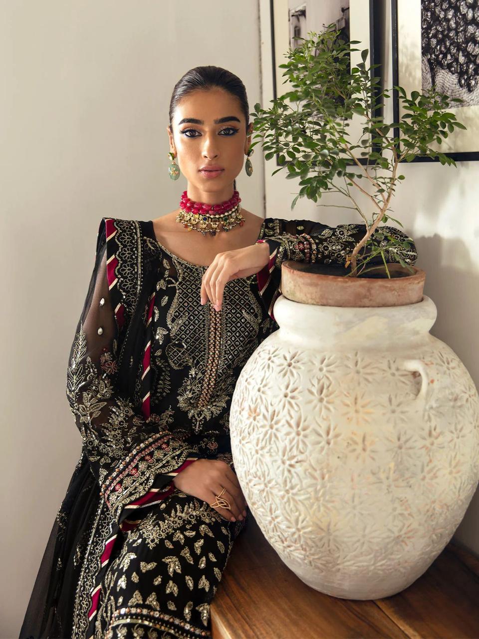 03-Piece Heavy Embroidered Chiffon Suit | Ready To Wear