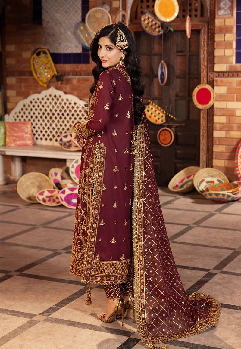 03-piece Heavy Embroidered Chiffon Suit | Ready to wear