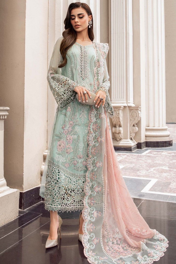 03-piece Chiffon Suit With Heavy Embroidery | Ready to wear