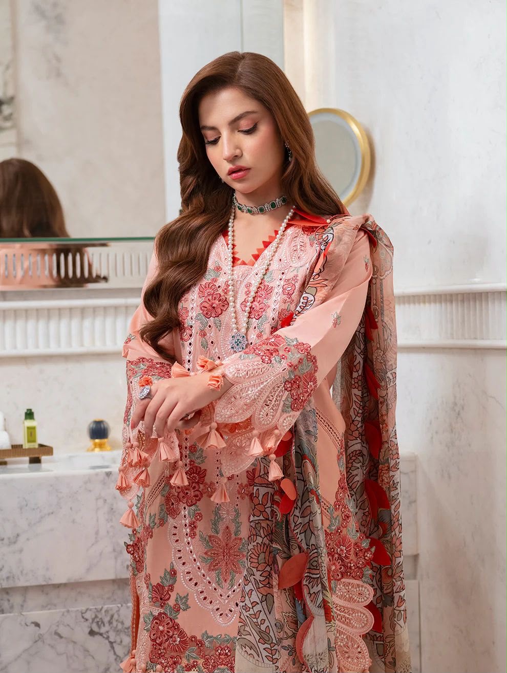 lawn dress with silk dupatta Lawn Dupatta