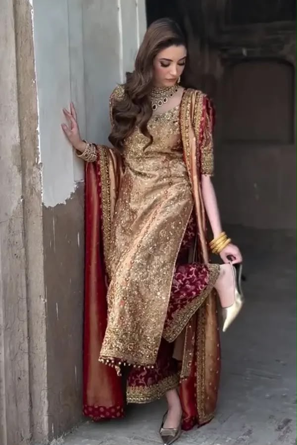 03-Piece Heavy Embroidered Shimmer Suit | Ready To Wear