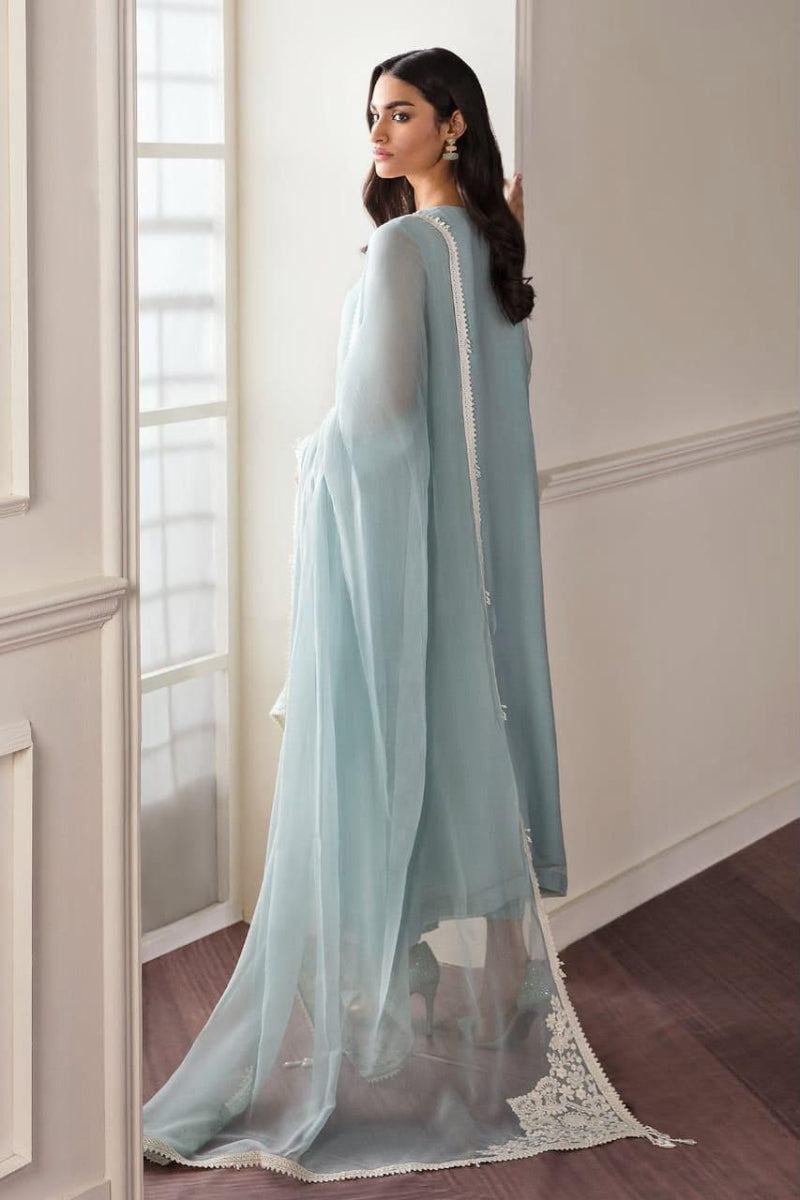 03-Piece Chiffon Suit With Hand Embellished Adda Work | Ready To Wear