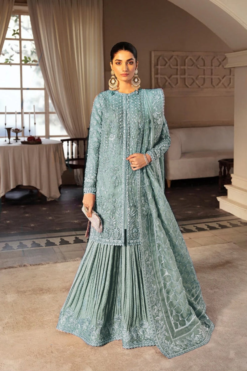 03-Piece Fully Embroidered Organza Suit | Ready To Wear