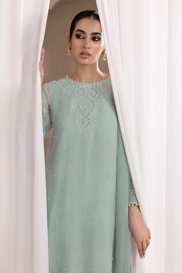 03-Piece Embroidered Chiffon Suit - Ready To Wear