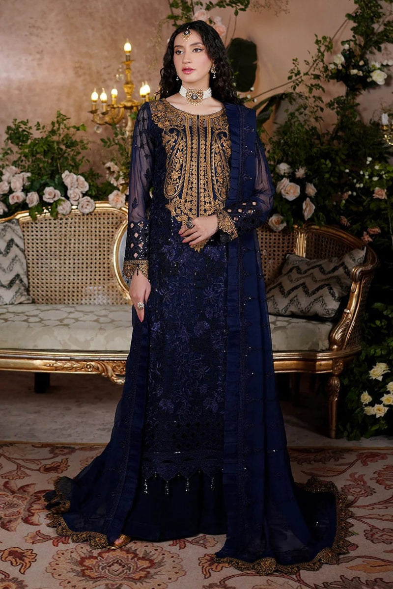 03-Piece Suit Luxury Chiffon Suit - Ready To Wear