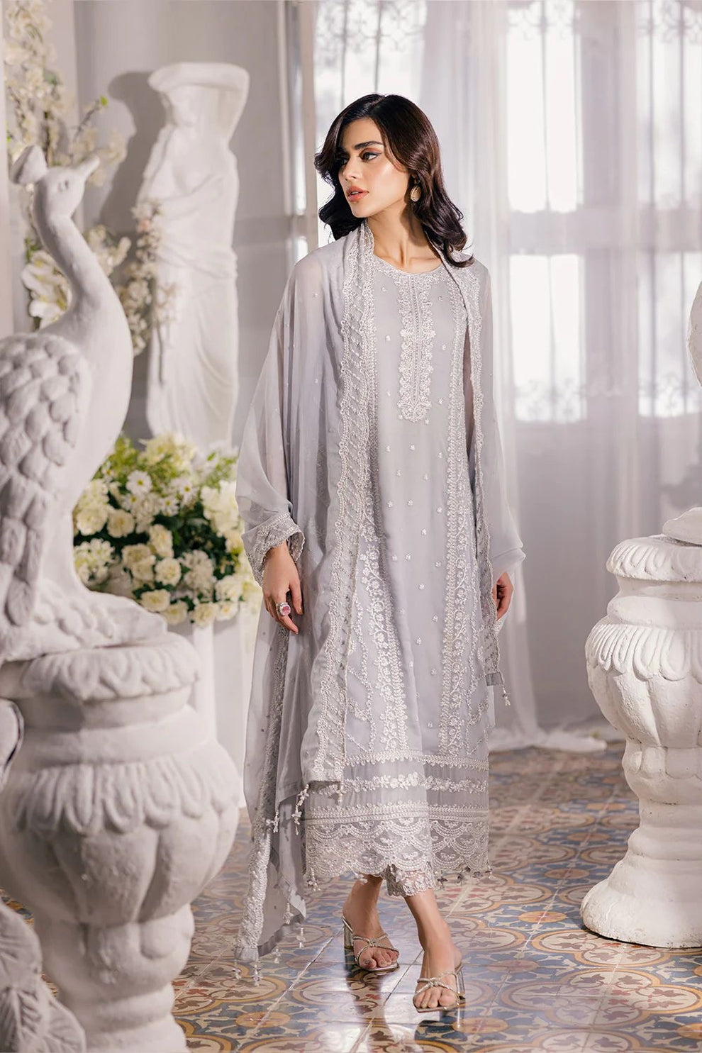 03-Piece Luxury Semi Pure Chiffon Suit - Ready  To Wear