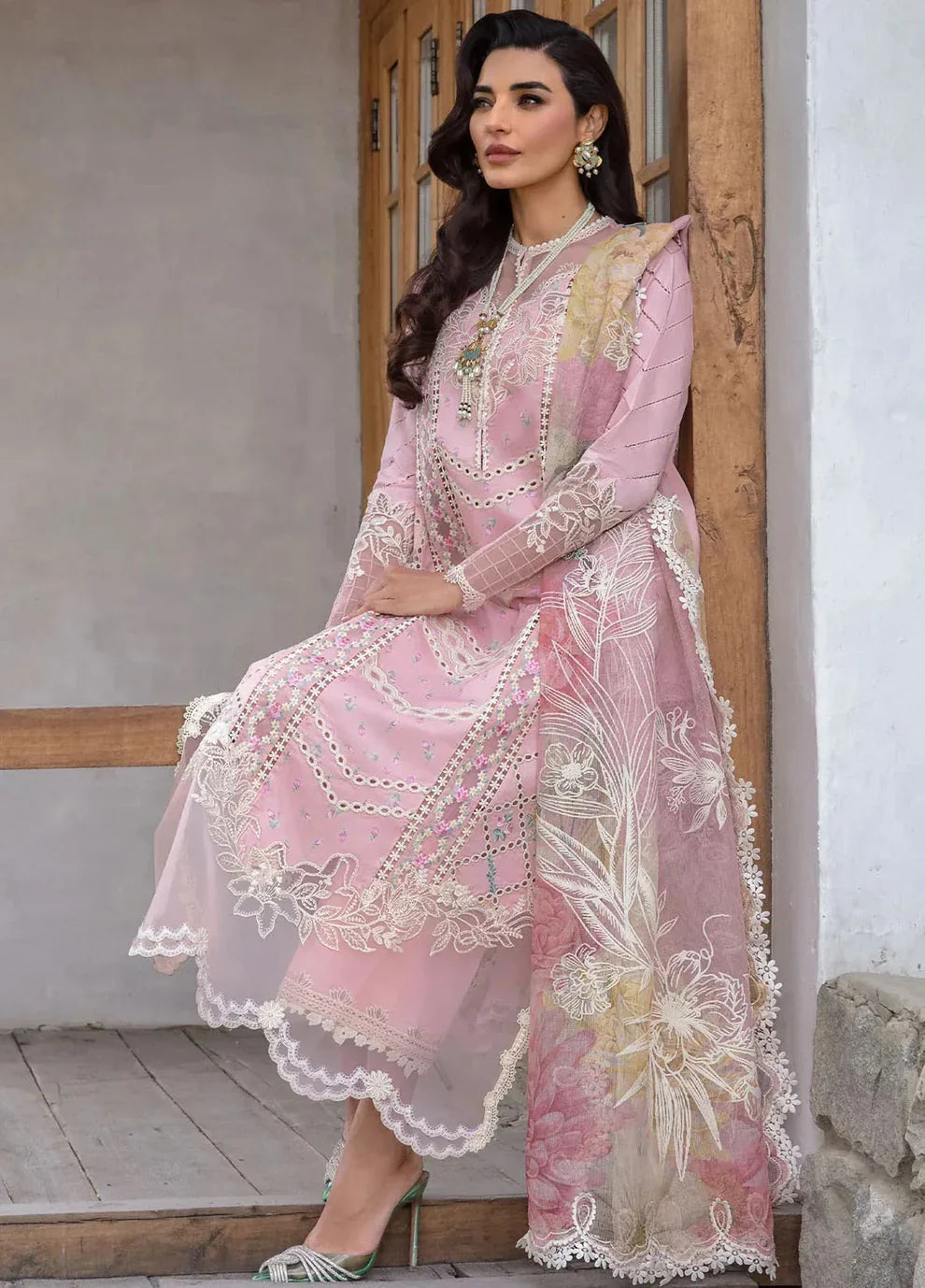 03-piece Lawn Suit With Heavy Embroidery | Ready to wear