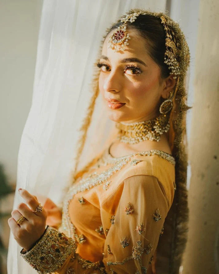 03-Piece Chiffon Suit With Zari Embroidery | Ready To Wear