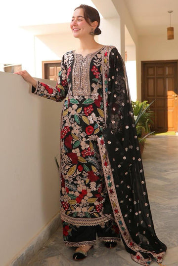 03-Piece Luxury Chiffon Suit - Ready To Wear