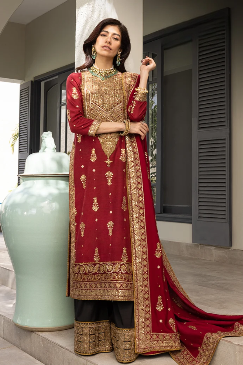 03-Piece Heavy Embroidered Chiffon Suit - Ready To Wear