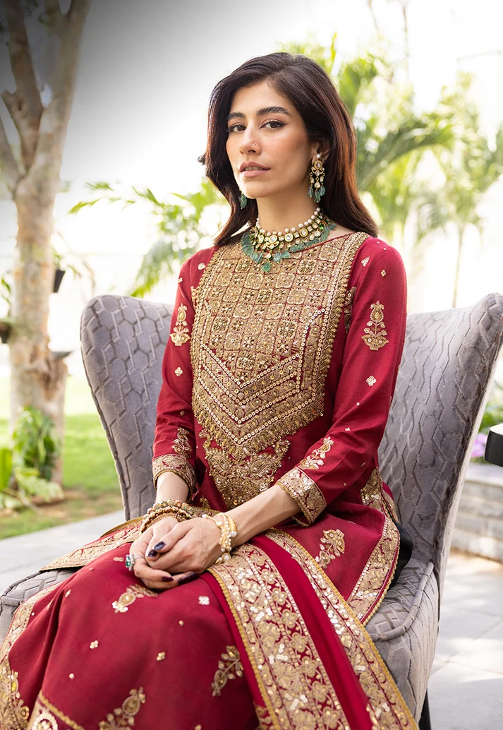 03-Piece Heavy Embroidered Chiffon Suit - Ready To Wear