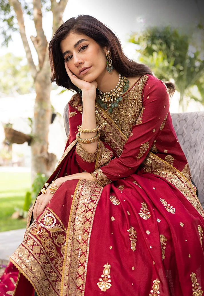 03-Piece Heavy Embroidered Chiffon Suit - Ready To Wear