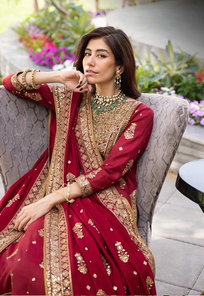 03-Piece Heavy Embroidered Chiffon Suit - Ready To Wear