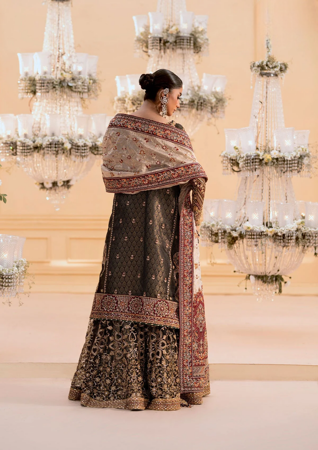 03-Piece Luxury Adda Work Organza Suit - Ready To Wear
