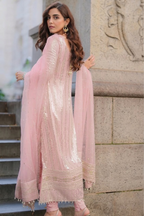 03-Piece Sequin Embroidered Chiffon Suit - Ready To Wear