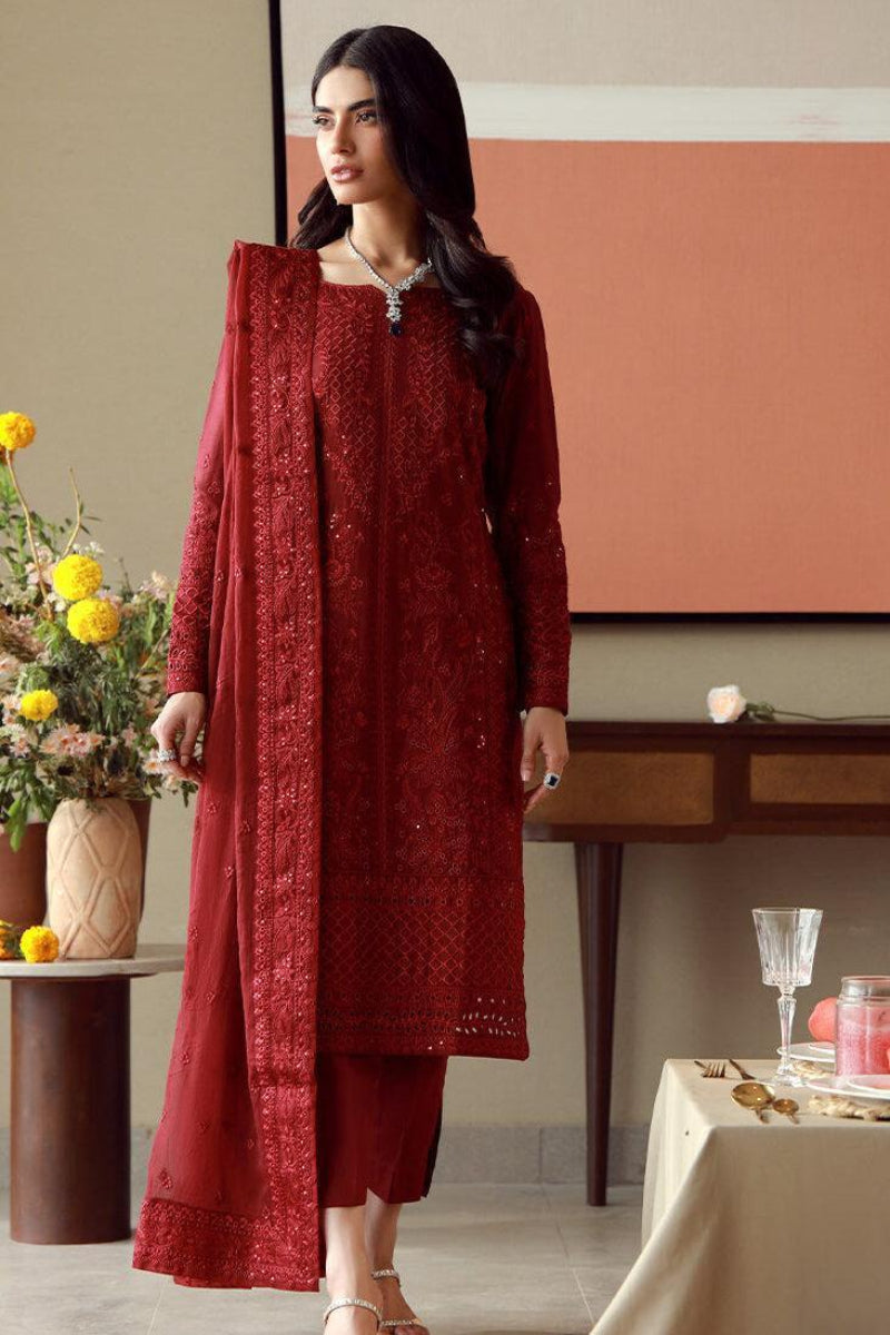 03-Piece Embroidered Egyptian Lawn Suit - Ready To Wear