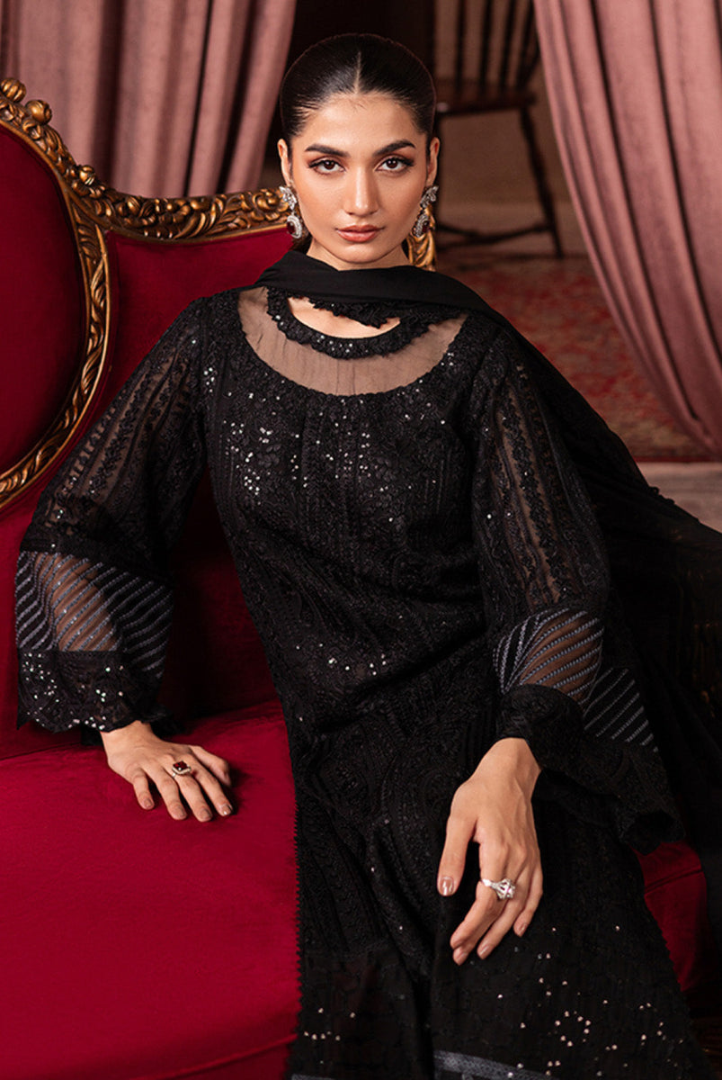 03-Piece Chiffon Suit With Embroidery | Ready To Wear