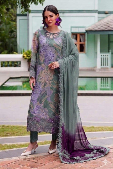 03-Piece Embroidered Lawn Suit - Ready To Wear