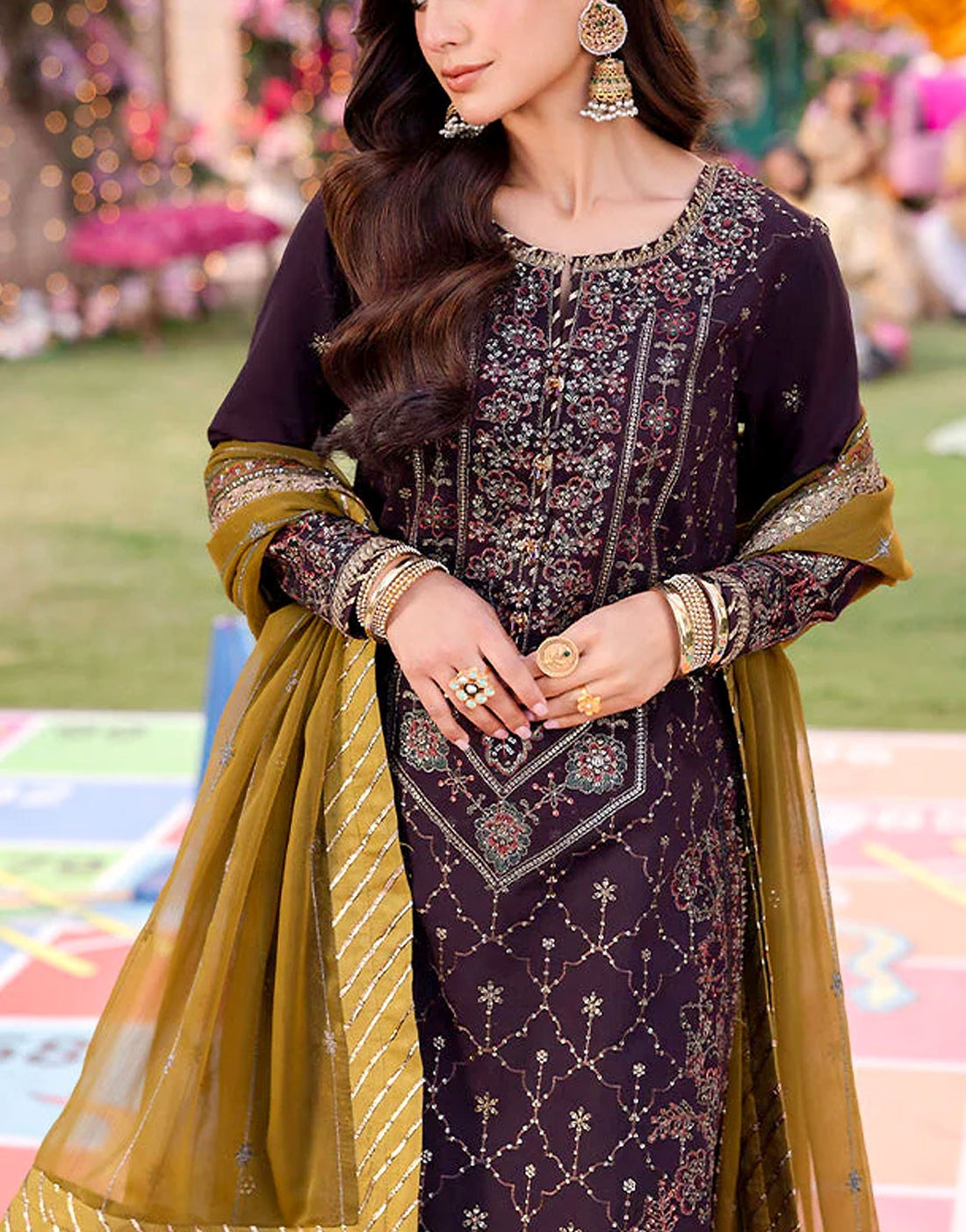 3 Piece Stitched Chiffon Suit - Ready to wear