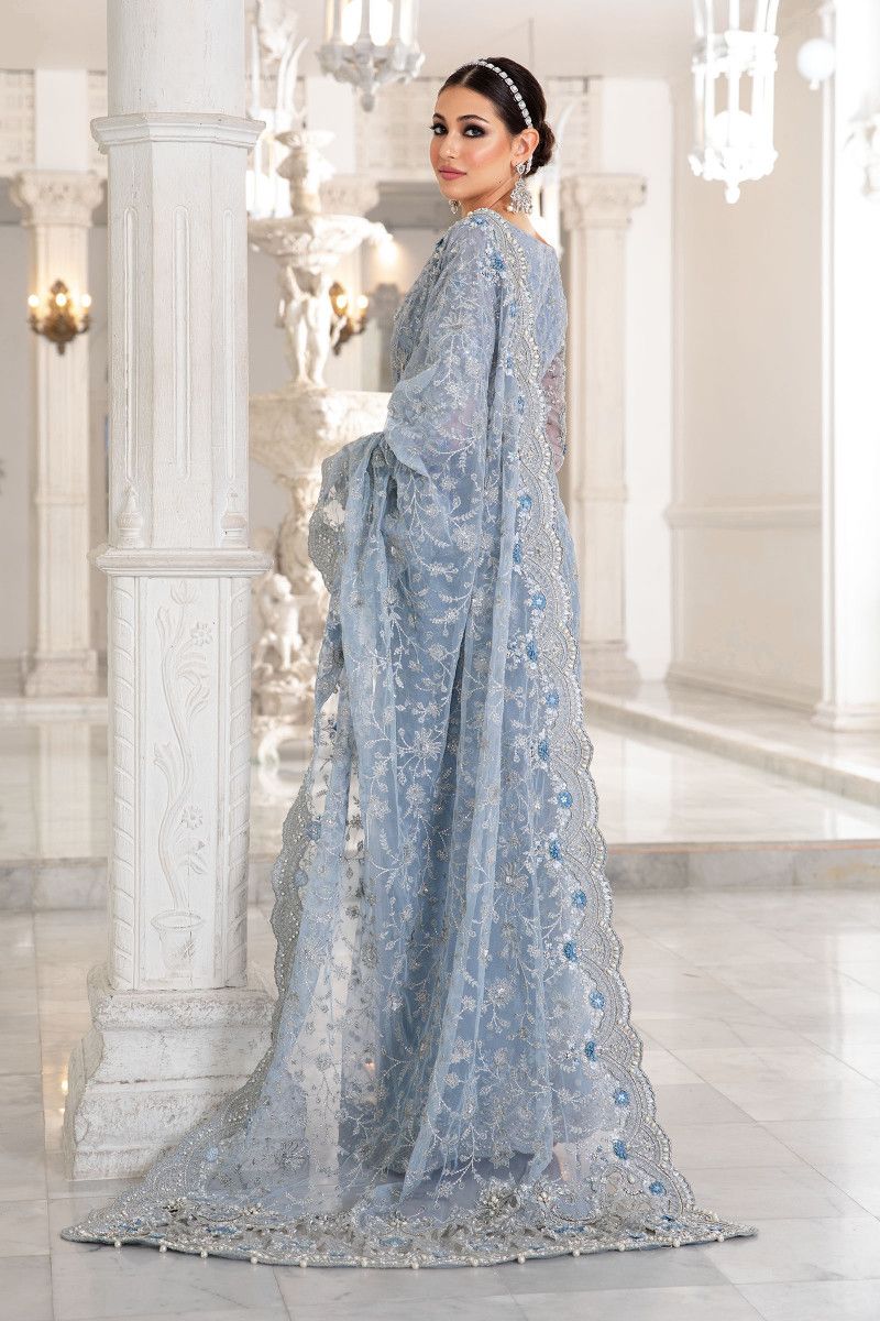 Luxury Embroidered Net Saree - Ready To Wear