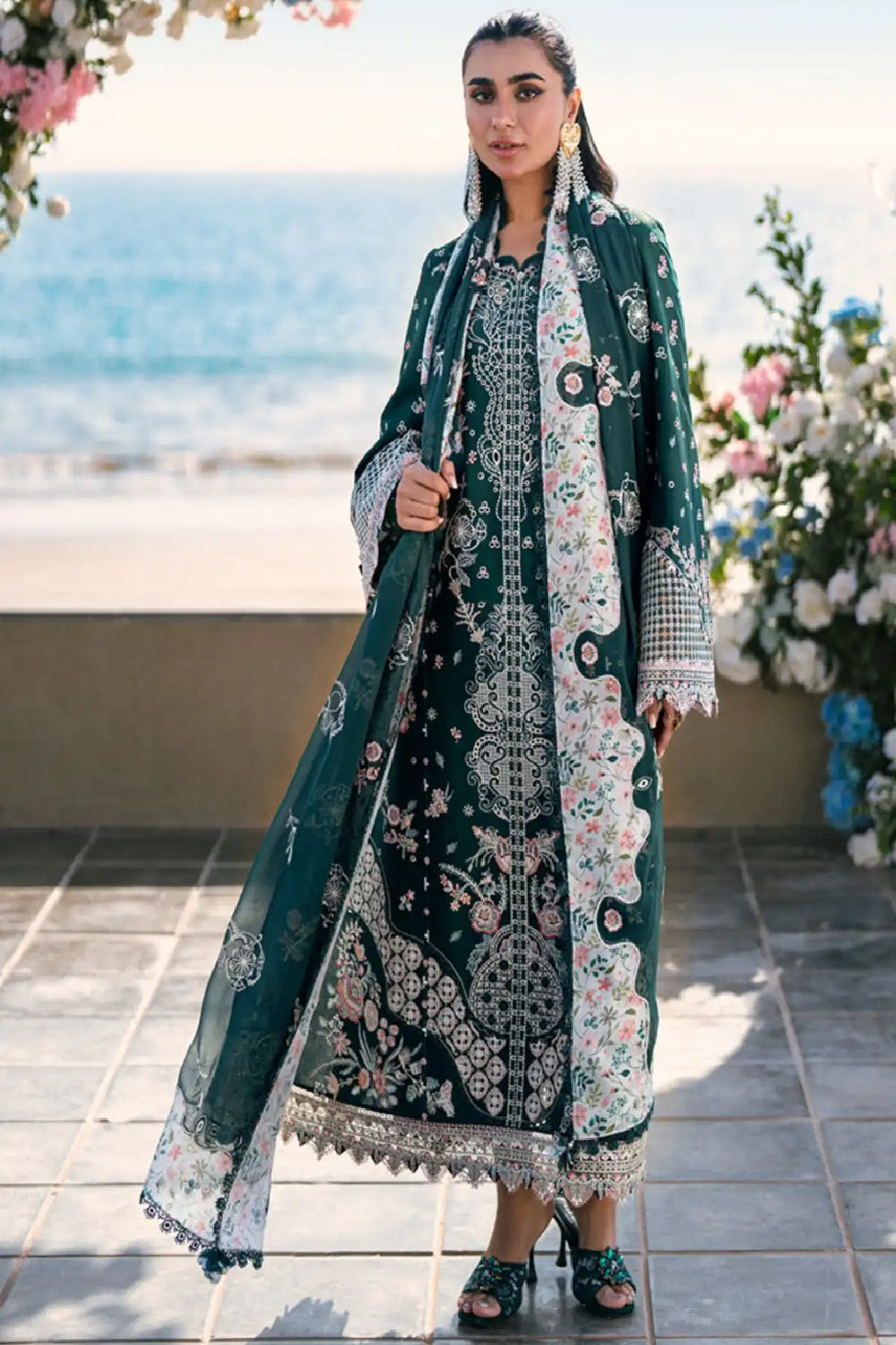 3 Piece Stitched  Lawn Cotton suit - Ready  to Wear