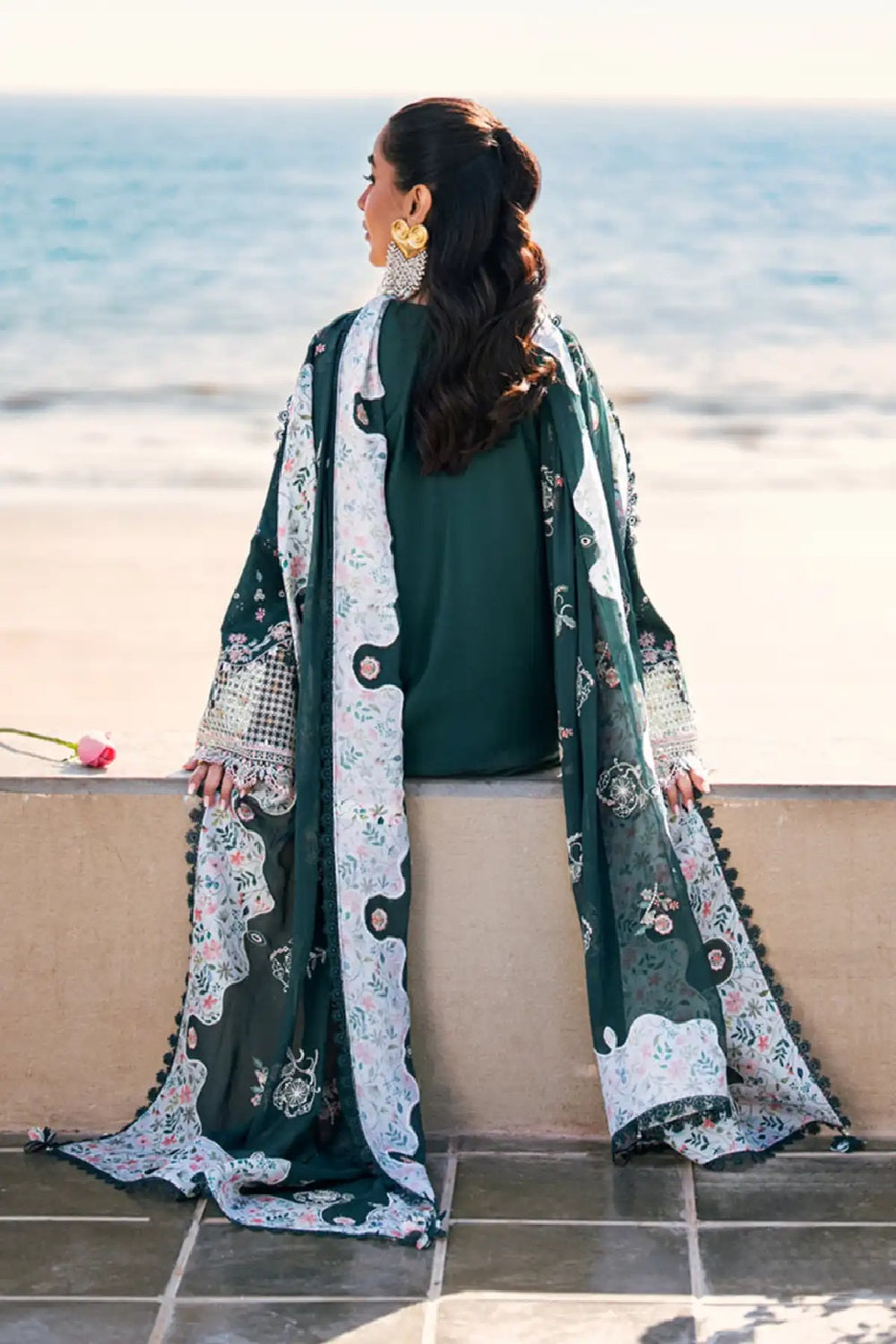 3 Piece Stitched  Lawn Cotton suit - Ready  to Wear