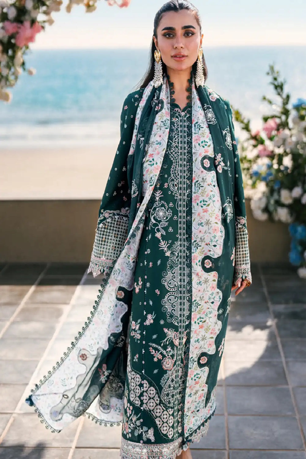 3 Piece Stitched  Lawn Cotton suit - Ready  to Wear