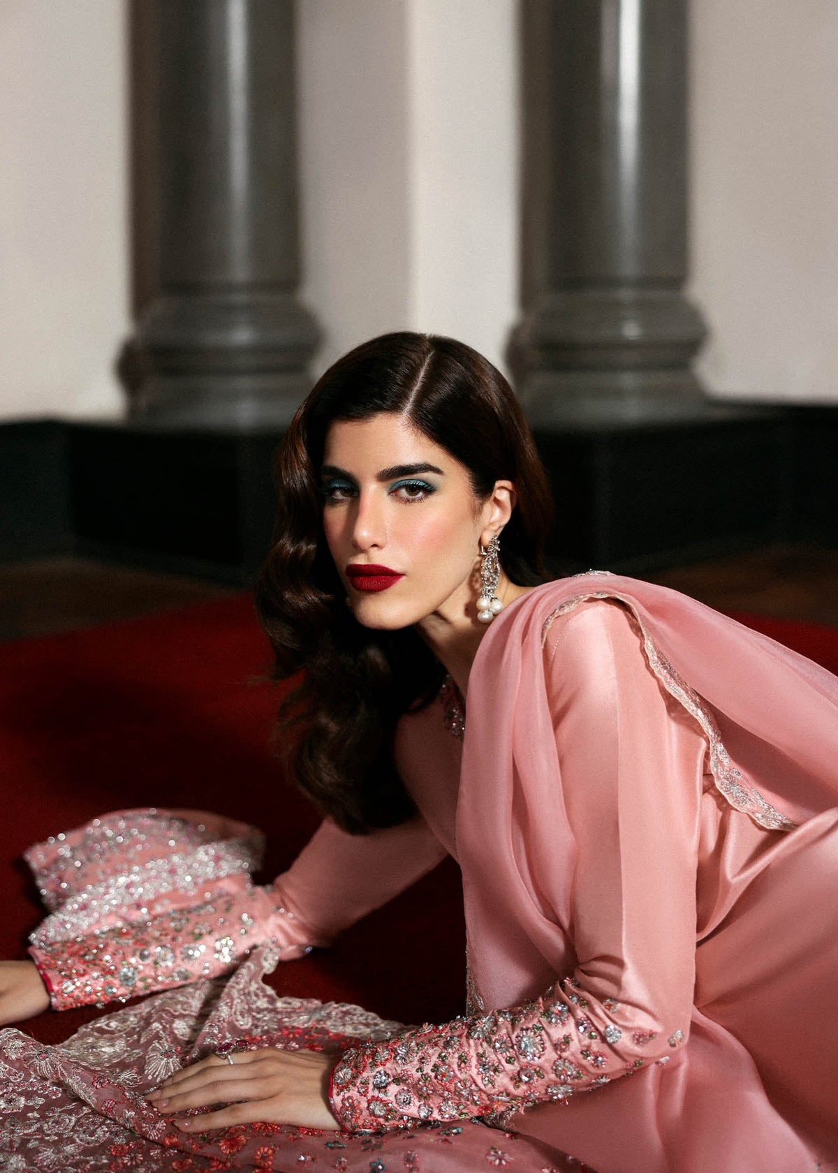 03-Piece Embroidered Raw Silk Suit - Ready To Wear