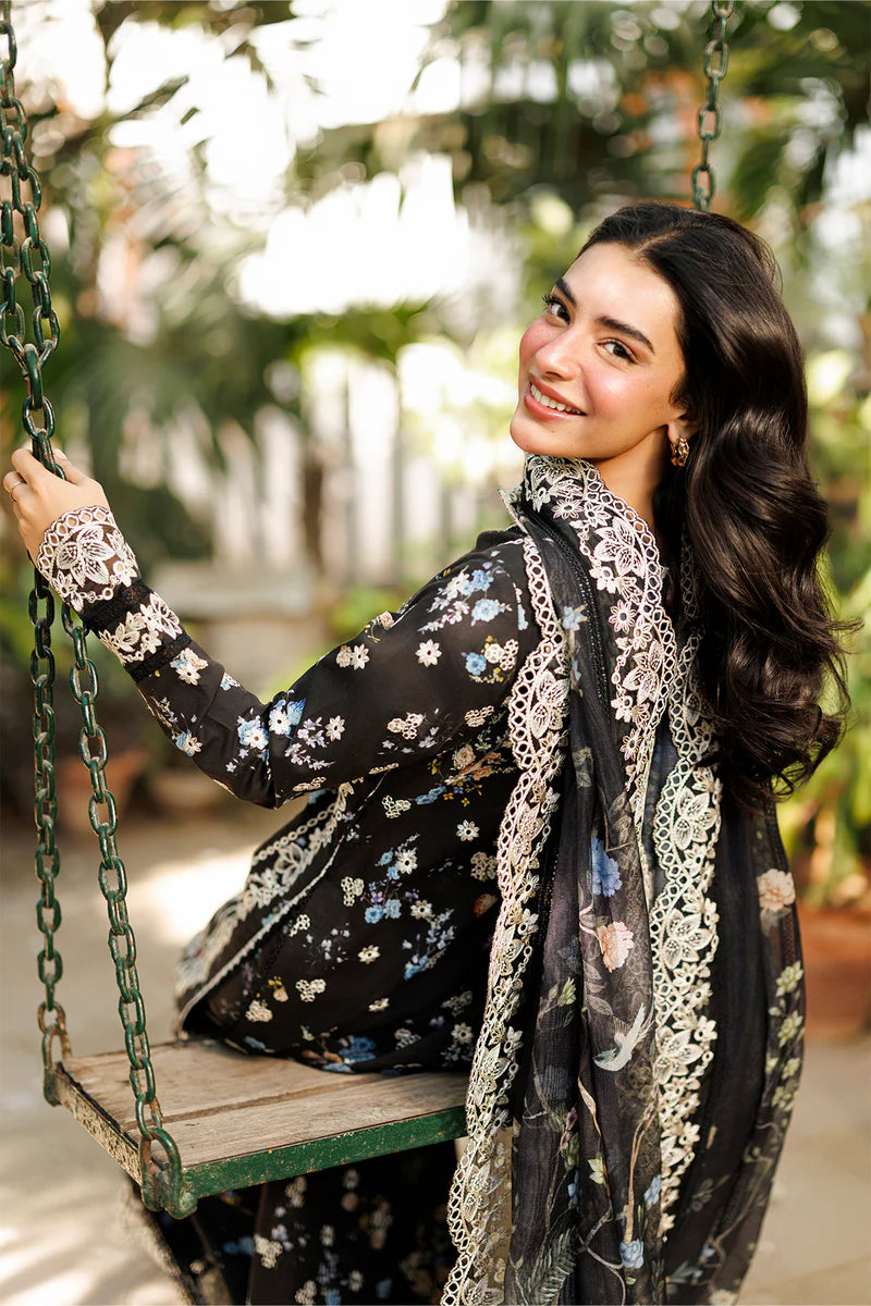 03-piece Printed Lawn Suit With Crinkle Chiffon Dupatta | Ready to wear