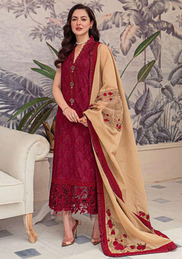 03-piece Cotton Embroidered Lawn Suit Ready to wear