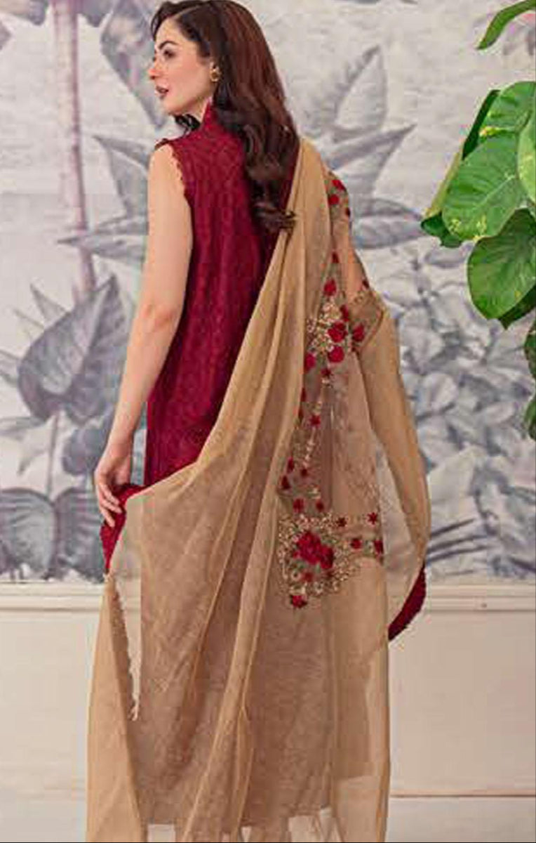 03-piece Cotton Embroidered Lawn Suit Ready to wear